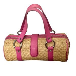 Preston & York Pink and Tan Woven Bag
